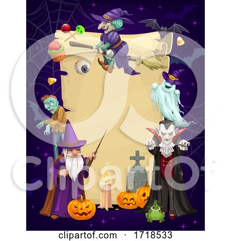Scroll Halloween Border by Vector Tradition SM