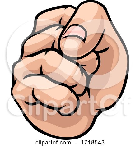 Fist Punch Hand Cartoon by AtStockIllustration