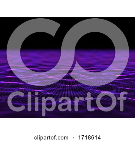 3D Abstract Digital Background with Flowing Cyber Dots by KJ Pargeter