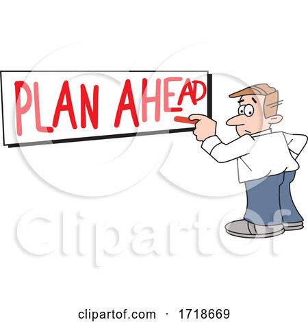 Man Writing Plan Ahead on a Board by Johnny Sajem