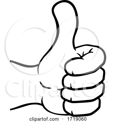 Thumbs up Hand Cartoon Icon by AtStockIllustration