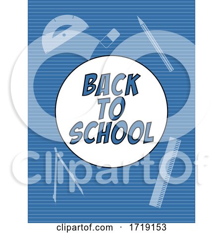 Back to School Blue Background with Text by elaineitalia