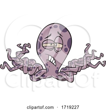 Cartoon Twisted Octopus by toonaday