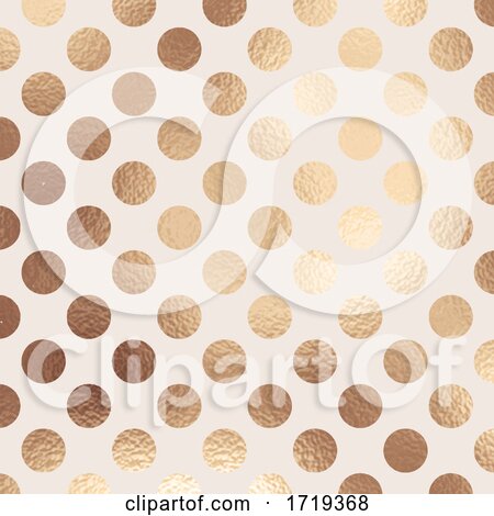 Gold Foil Polka Dot Texture Background by KJ Pargeter