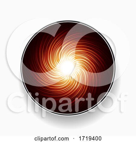 Abstract Fire Swirl Vortex Circular Border by elaineitalia