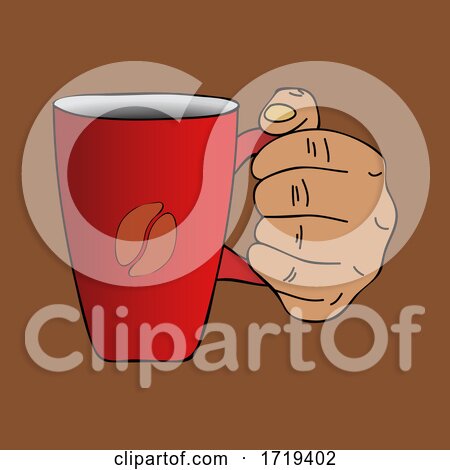 Coffee Cup and Hand Clip Art by elaineitalia