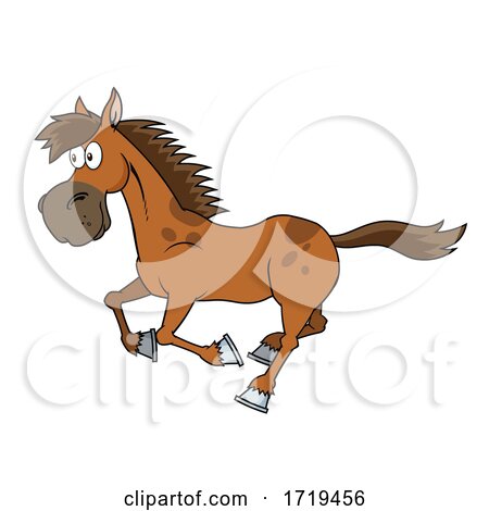 Cartoon Running Horse by Hit Toon
