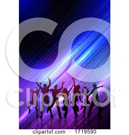 Party People Dancing on Abstract Background by KJ Pargeter