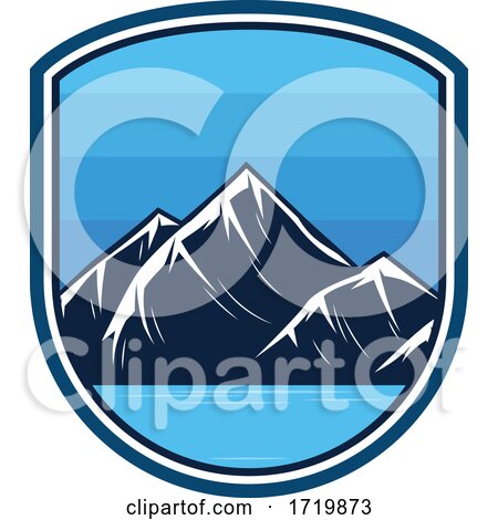 Lake and Mountain Range Logo by Vector Tradition SM