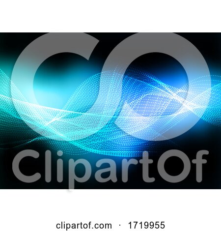Abstract Background of Flowing Cyber Dots by KJ Pargeter