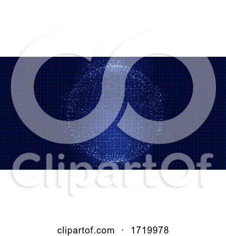 Abstract Background with a Sphere of Techno Dots by KJ Pargeter