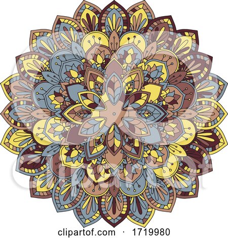 Colourful Mandala Design 1208 by KJ Pargeter
