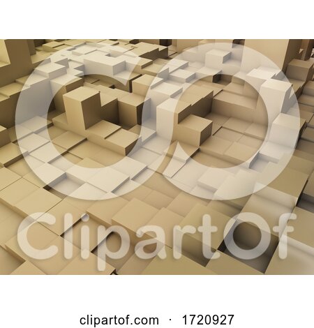 3D Abstract Background of Extruding Blocks by KJ Pargeter