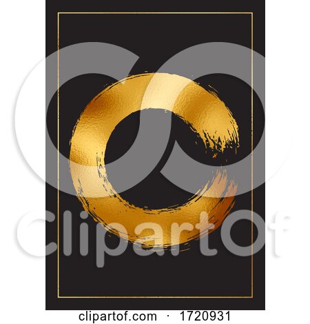 Abstract Background with Gold Foil Design by KJ Pargeter