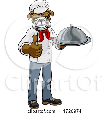 Bulldog Chef Mascot Cartoon by AtStockIllustration