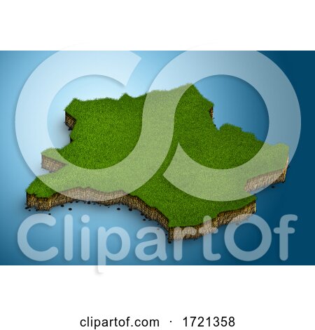 3D Isometric Grassy Landscape Terrain by KJ Pargeter