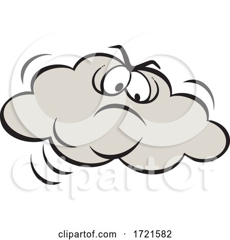Cartoon Angry Cloud by Johnny Sajem