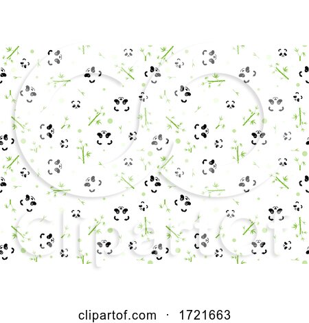 Seamless Panda and Bamboo Background by dero