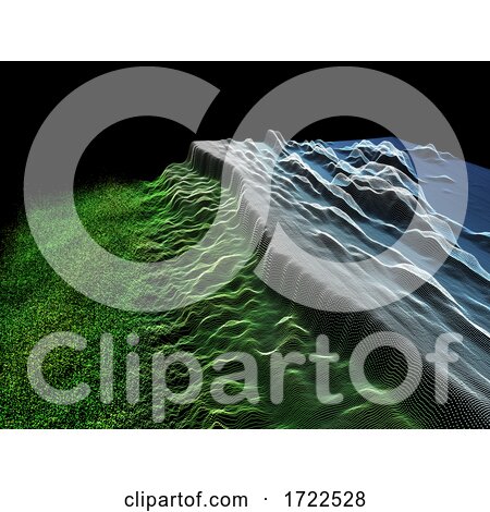 3D Abstract Design Background with a Floating Particle Background by KJ Pargeter
