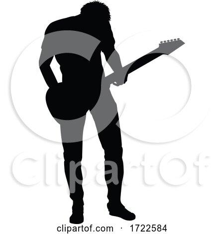 Guitarist Musician Silhouette by AtStockIllustration