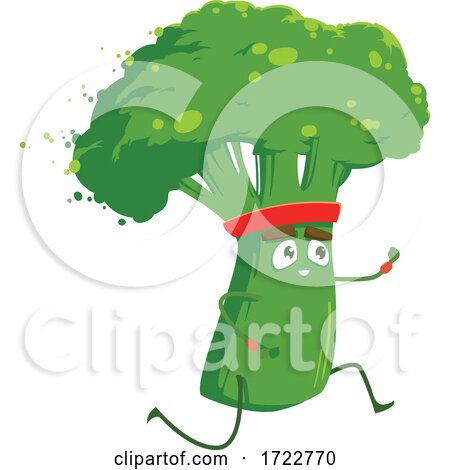 Clipart of Cartoon Broccoli Heads - Royalty Free Vector Illustration by  Vector Tradition SM #1349645
