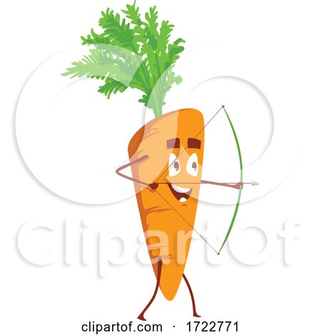 Archery Carrot Character by Vector Tradition SM