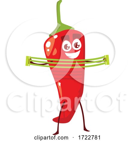 Exercising Chili Pepper Character by Vector Tradition SM