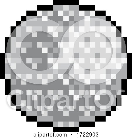 Golf Ball Pixel Art Eight Bit Sports Game Icon by AtStockIllustration
