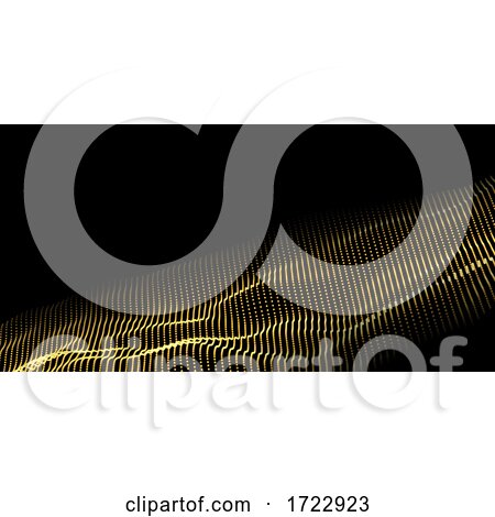 Abstract Background with Flowing Waves of Particles Design by KJ Pargeter