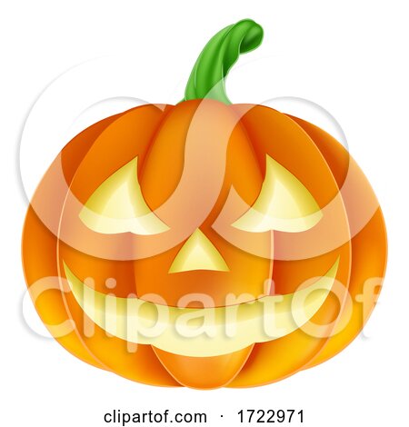 Pumpkin Halloween Jack O Lantern Cartoon by AtStockIllustration