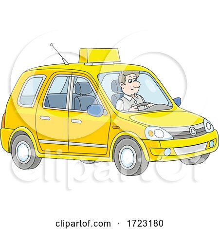 Man Driving a Taxi by Alex Bannykh
