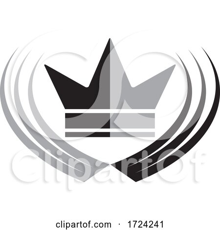 Grayscale Crown and Swoosh Logo by Lal Perera