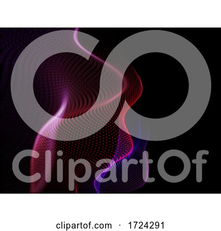 3D Abstract Technology Background with Flowing Particles Design by KJ Pargeter