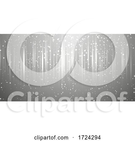 Abstract Banner with Silver Sparkles Design by KJ Pargeter