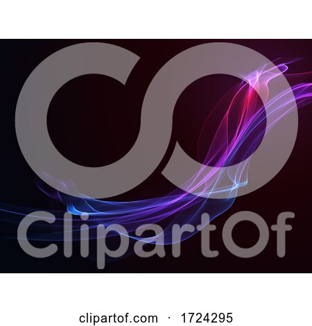 Abstract Dark Background with Flowing Colouful Waves by KJ Pargeter