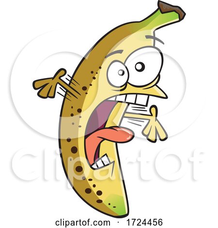 Cartoon Screaming Banana by toonaday