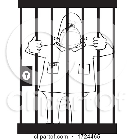 Cartoon Prisoner Wearing a Mask by djart