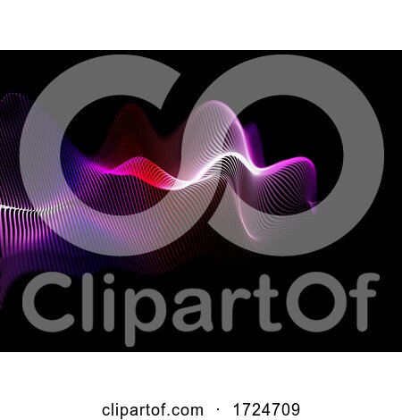 3D Abstract Background with Flowing Sound Waves Design by KJ Pargeter
