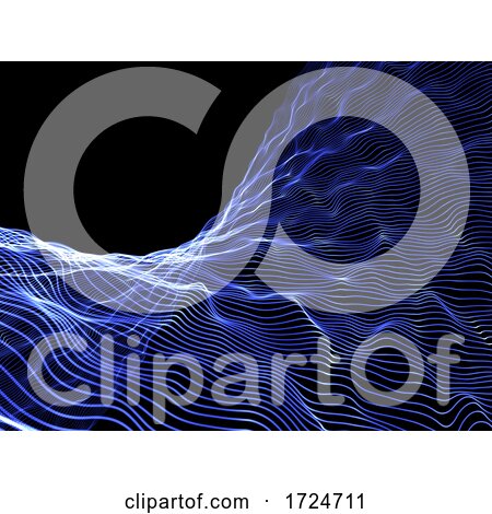 3D Abstract Particle Flow Background Design, Network Communications by KJ Pargeter