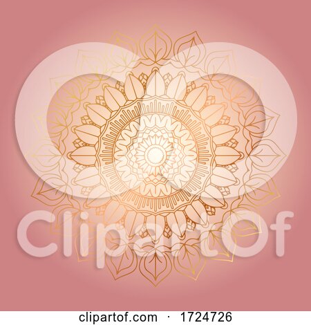 Decorative Background with Gold Mandala Design by KJ Pargeter