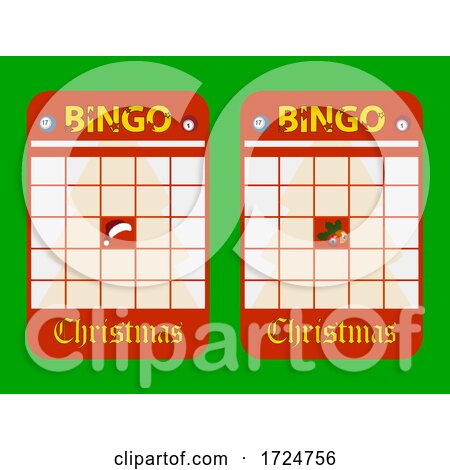 Christmas Red Blank Decorated Bingo Cards by elaineitalia