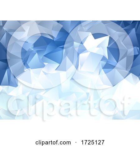 Ice Blue Low Poly Abstract Background Design by KJ Pargeter