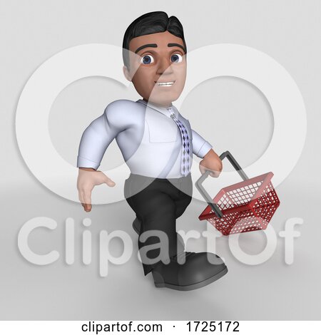 3d Hispanic Business Man, on a Shaded Background by KJ Pargeter