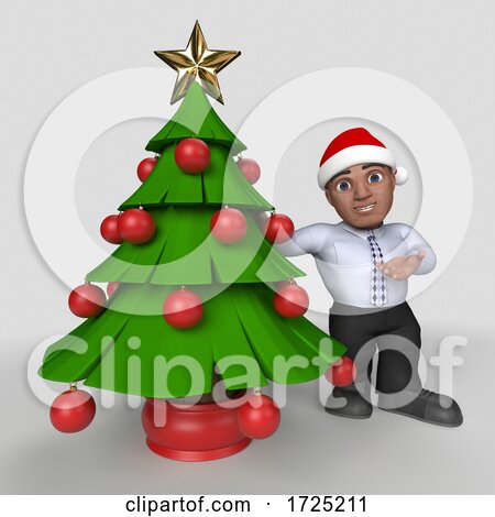 3d Hispanic Business Man, on a Shaded Background by KJ Pargeter