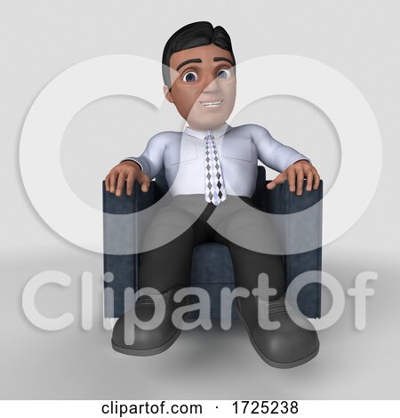 3d Hispanic Business Man, on a Shaded Background by KJ Pargeter