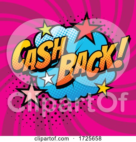 Comic Cash Back Design by Vector Tradition SM