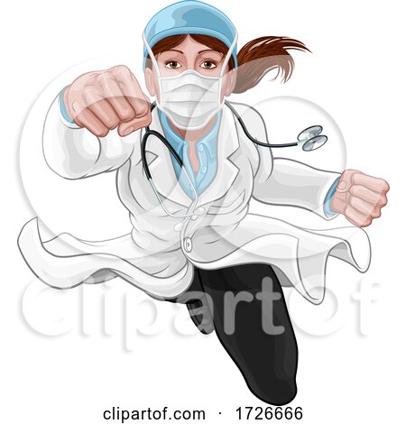 Doctor Woman Super Hero Medical Concept by AtStockIllustration