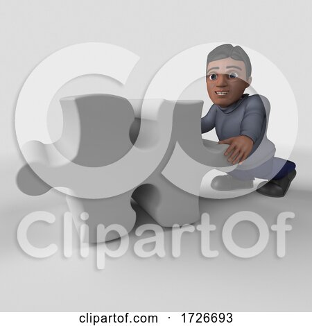 3d Casual Hispanic Man, on a Shaded Background Posters, Art Prints