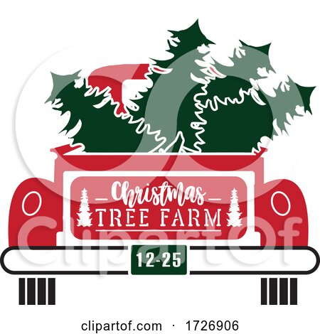 Rear View of a Vintage Christmas Tree Farm Truck by Johnny Sajem