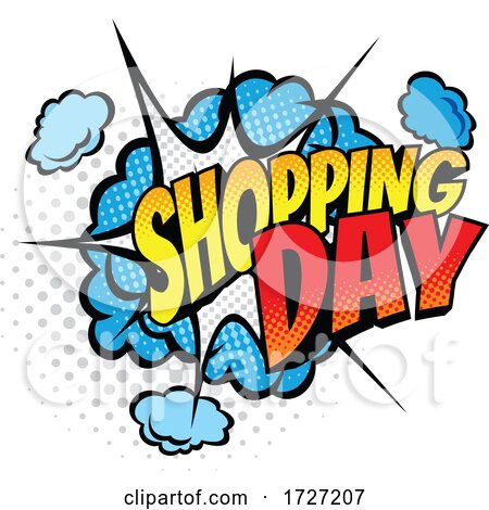 Comic Styled Shopping Day Design by Vector Tradition SM